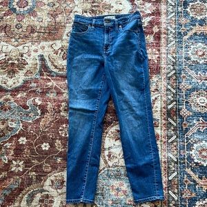 Madewell medium wash high rise curvy cut skinny jeans size 28